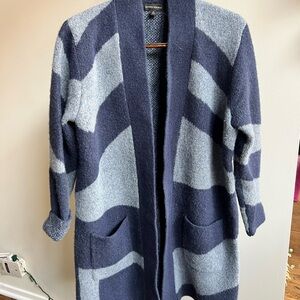 Banana Republic Navy and Light Blue Women's Cardigan